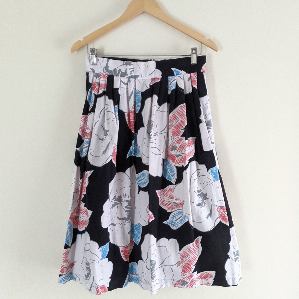 Vintage Cotton Floral Skirt
